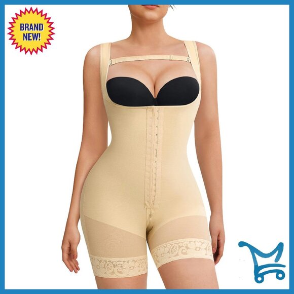 Women's Tummy Control Shapewear Bodysuit with Adjustable Straps